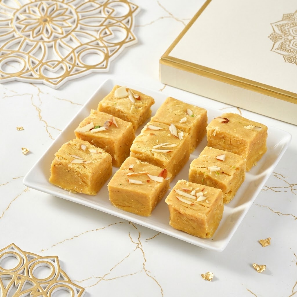 Sacred Om Vinayak Ganesha Rakhi with Soan Papdi