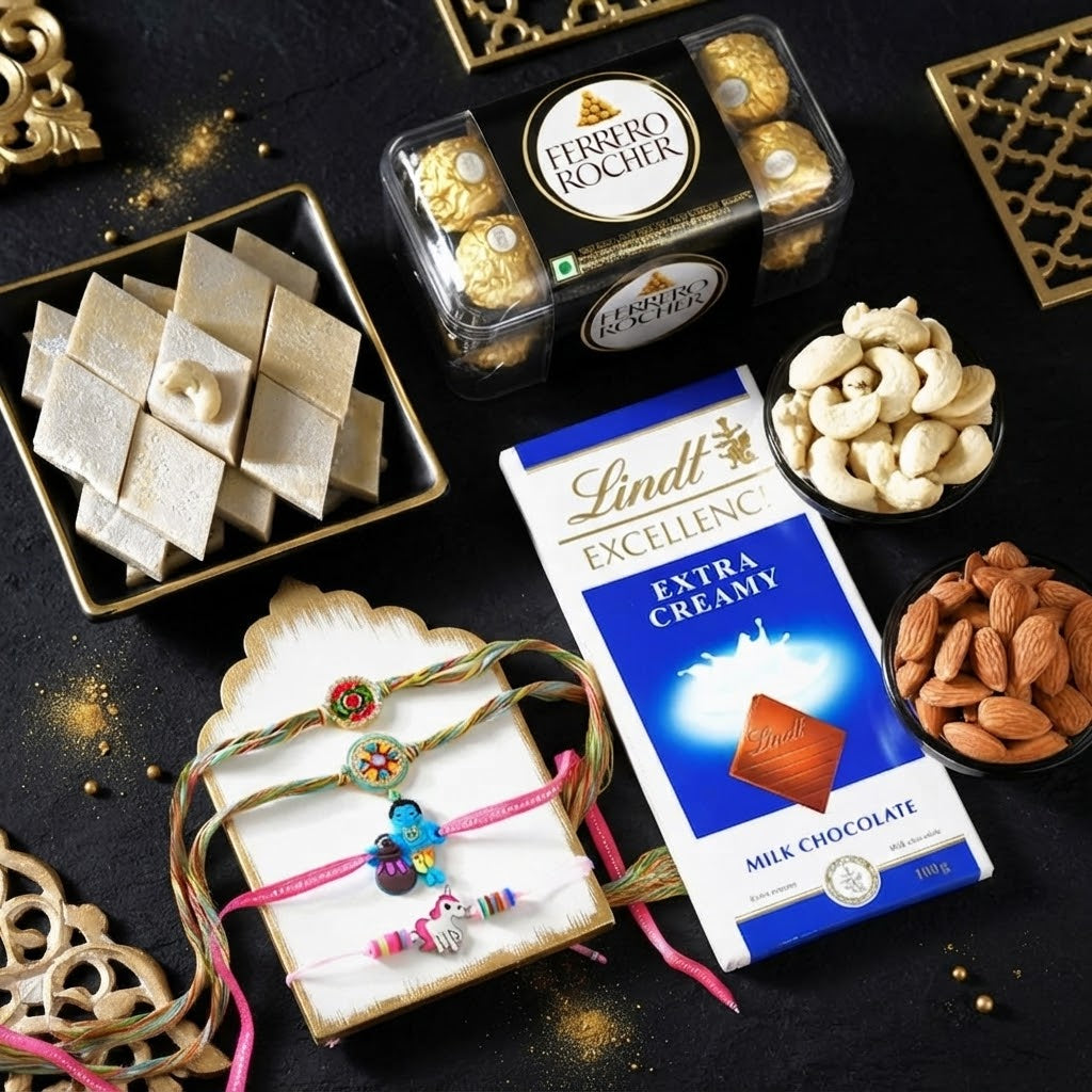Set of 4 Festive Family Rakhi Hamper