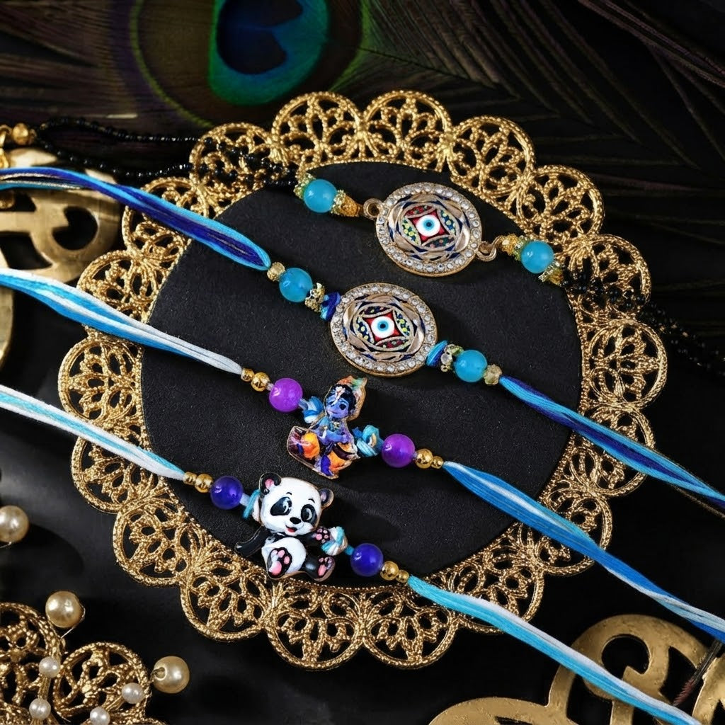 Togetherness Rakhi Set For Bhaiya, Bhabhi & Kids