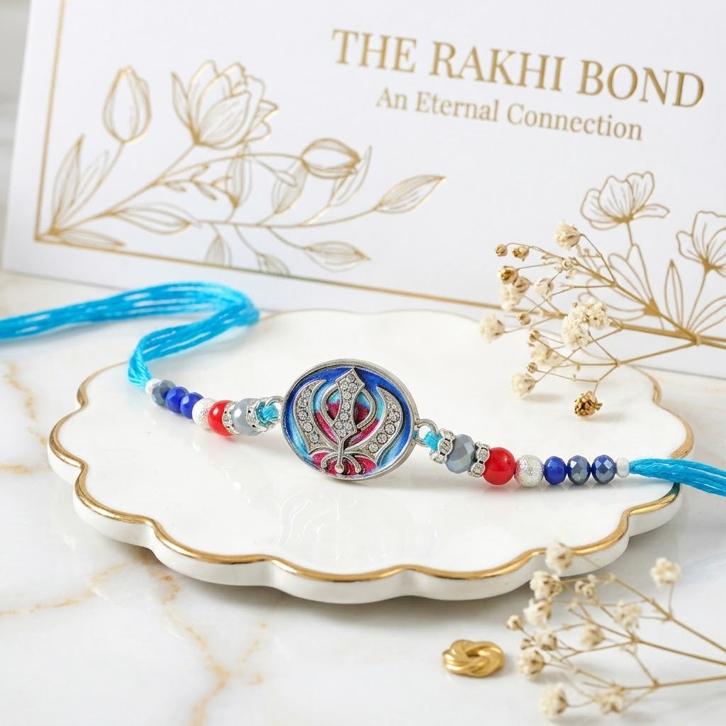 Eternal Amrit Khanda Sahib Rakhi with Assorted Nuts