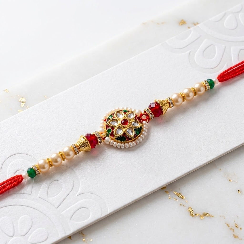 Elegant Beaded Rakhi