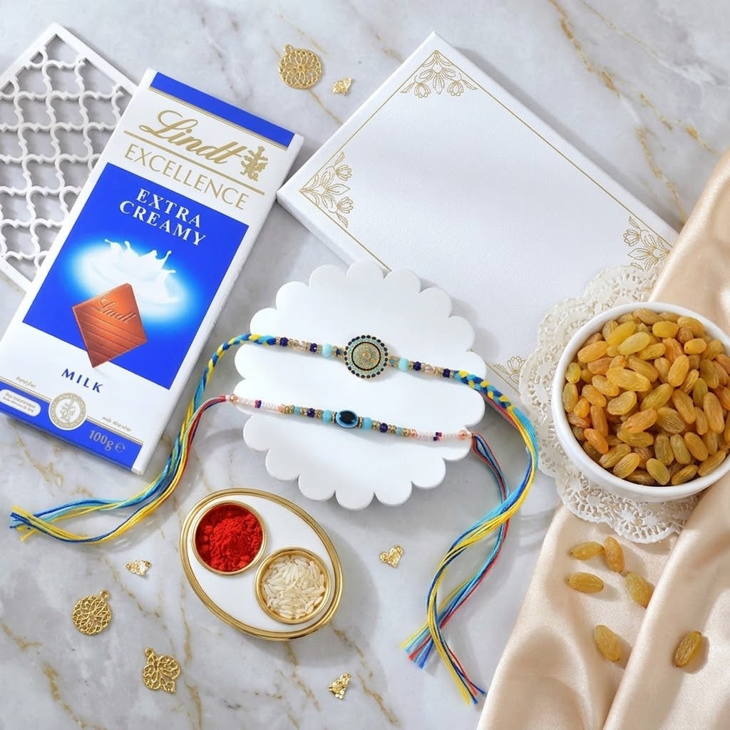 Royal Raja Rani Rakhi With Lidt Chocolate & Dry Fruit