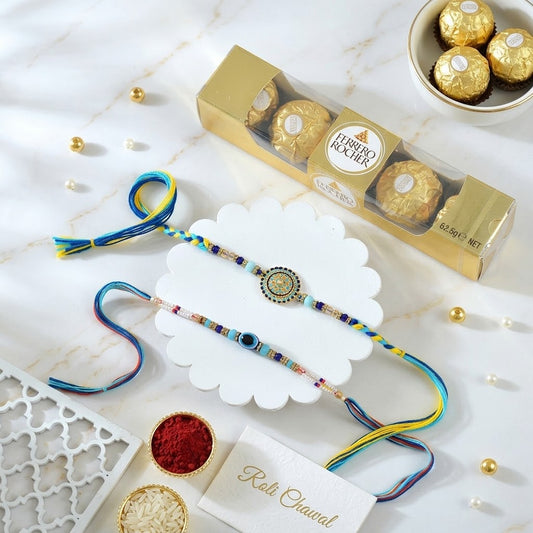 Royal Raja Rani Rakhi With Ferrero Rocher