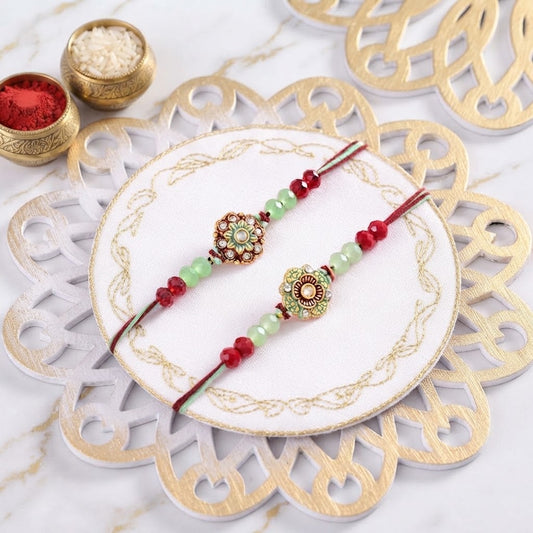 Emerald Bloom Rakhi