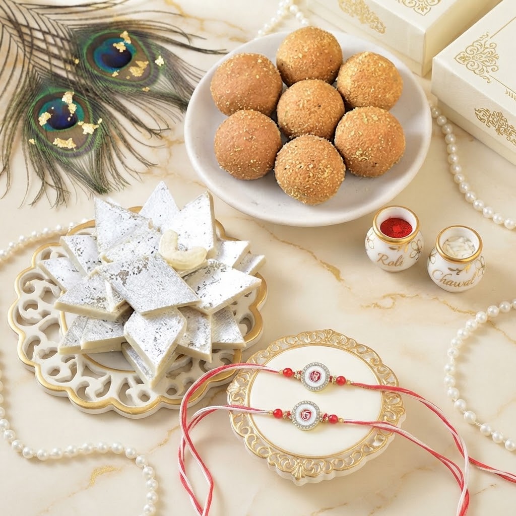 Punjabi Royal Twin Rakhi Sweet Hamper