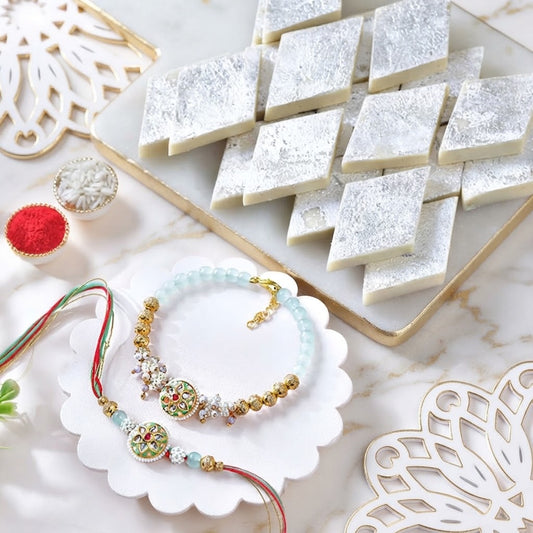 Forever Bond Bhaiya Bhabhi Rakhi Set With Kaju Katli