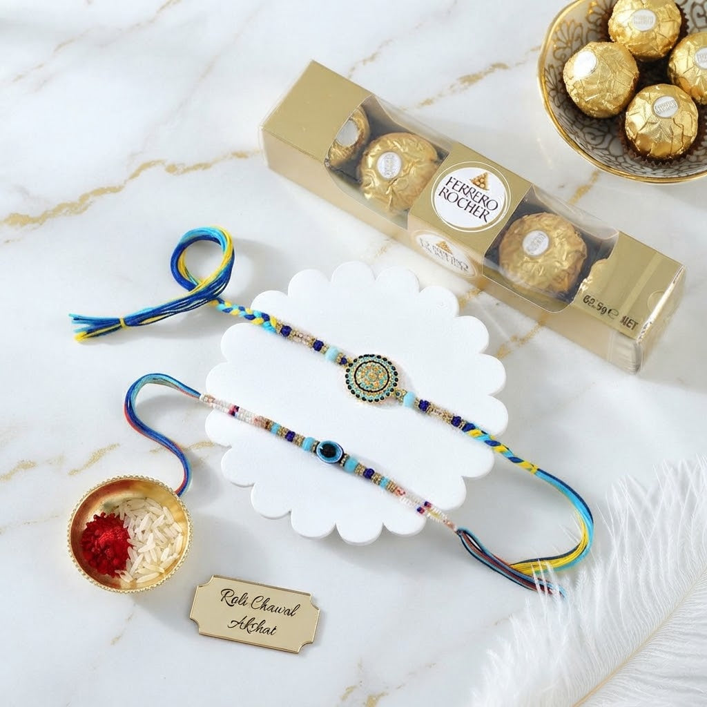 Royal Raja Rani Rakhi With Ferrero Rocher