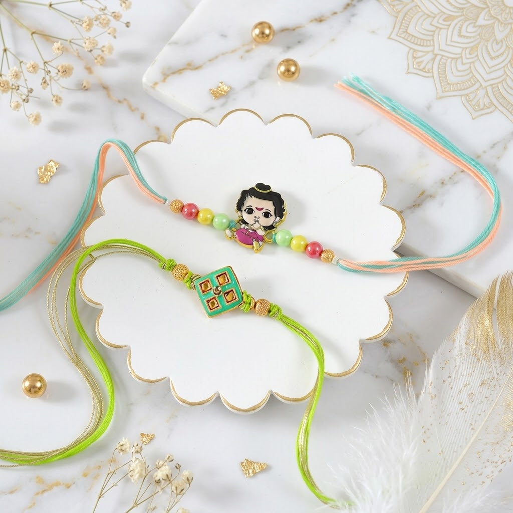 Charming Family Bhai Bhatija Rakhi Set