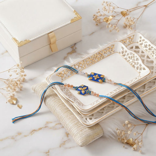 Set of 2 Royal Sapphire Rakhi