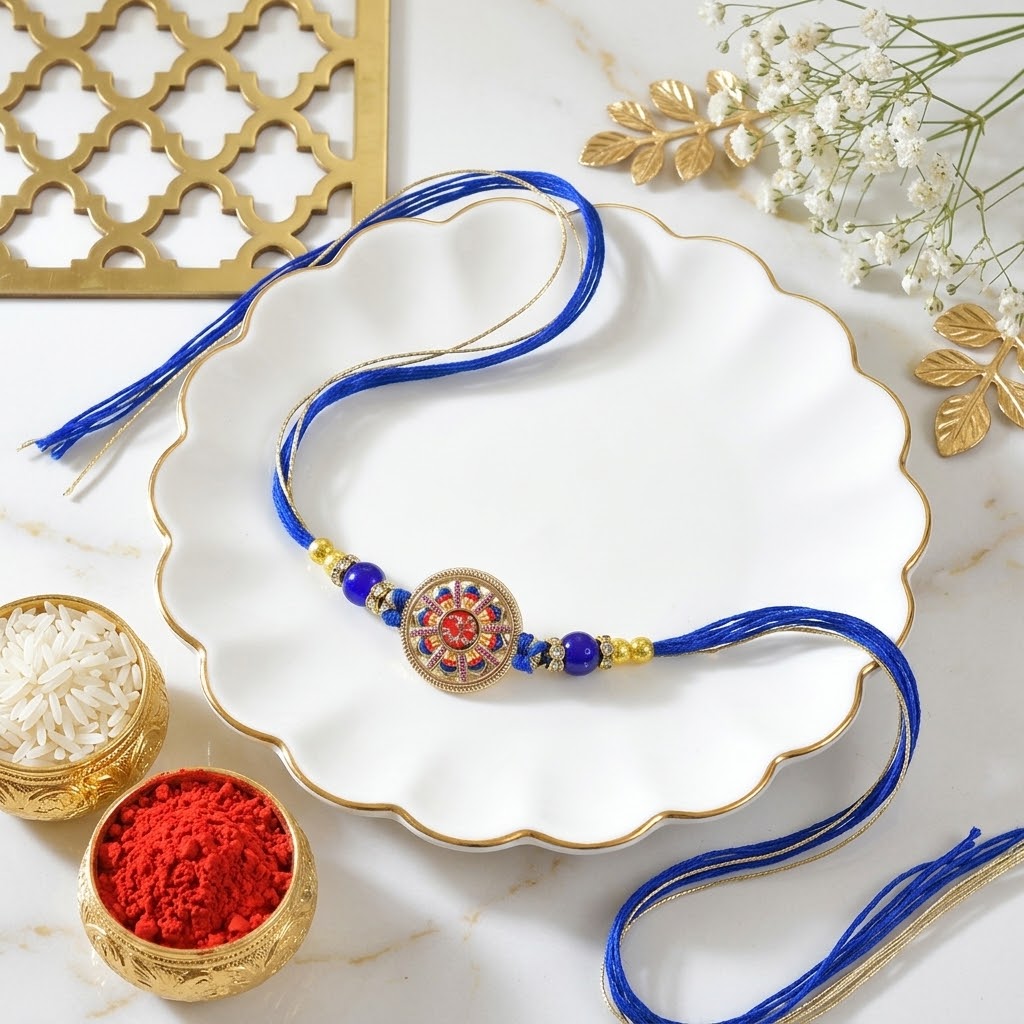 Sacred Om Vinayak Ganesha Rakhi with Assorted Nuts