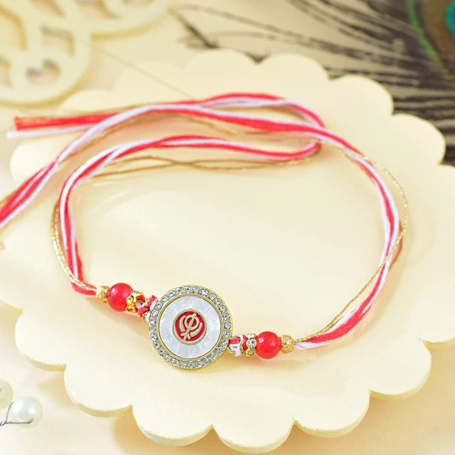 Holy Khanda Sahib Rakhi With Besan Laddu
