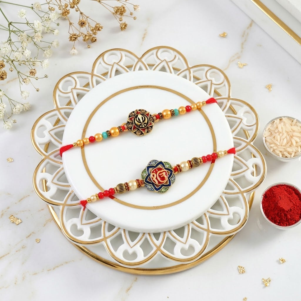 Sacred Ek Onkar & Khanda Sahib Rakhi Premium Hamper