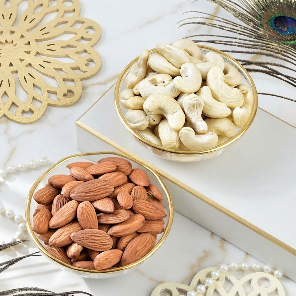 Punjabi Royale Twin Rakhi With Almonds & Cashews