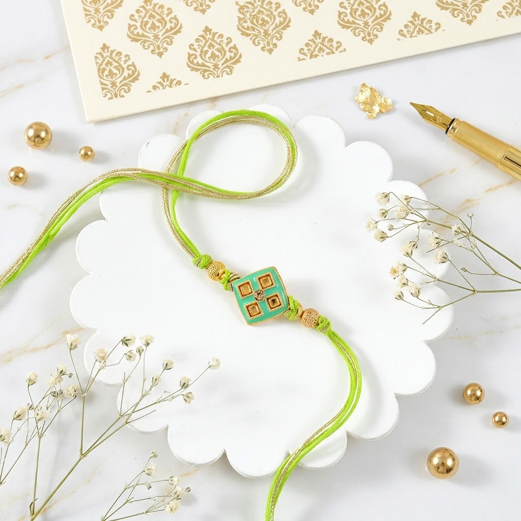 Charming Family Bhai Bhatija Rakhi Set With Snicker Chocolates