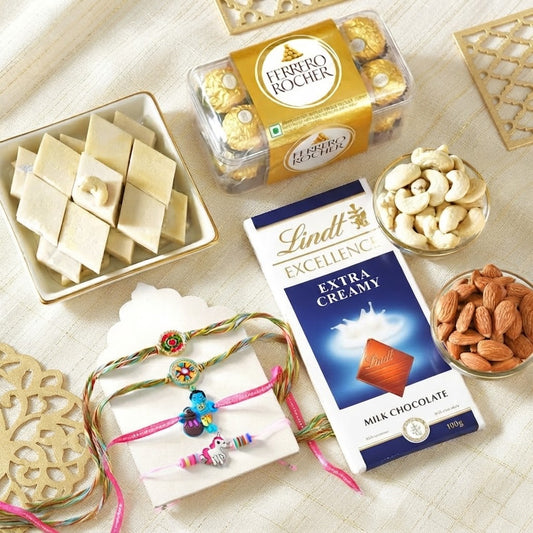 Set of 4 Festive Family Rakhi Hamper