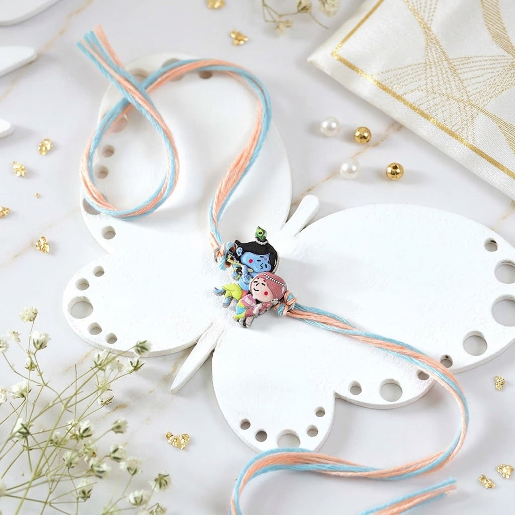 Radiant Radha Krishna Kids Rakhi