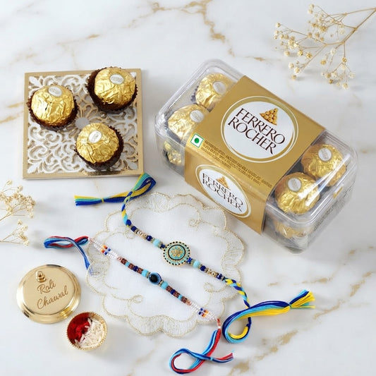 Royal Raja Rani Rakhi With Ferrero Rocher
