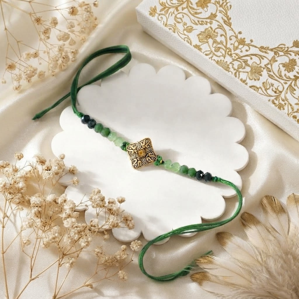 Blessed Golden Mantra Rakhi