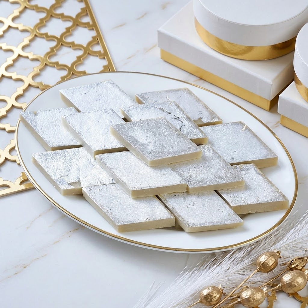 Set of 2 Modern Rakhi With Kaju Katli & Ferrero Rocher