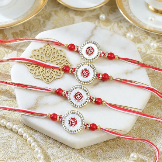 4 Piece Sacred Punjabi Rakhi Collection