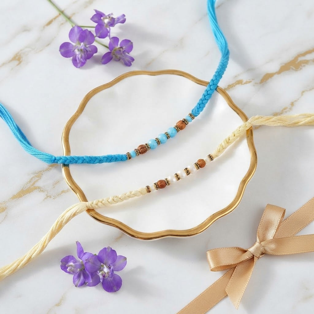 Handcrafted Rakhi Duo Celebration Hamper