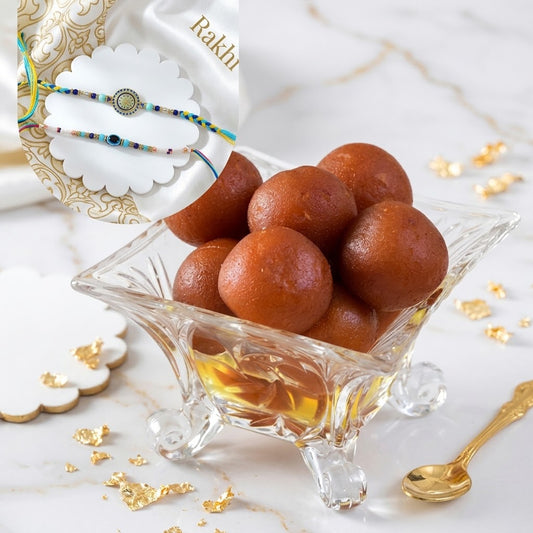 Royal Raja Rani Rakhi With Galubjamun
